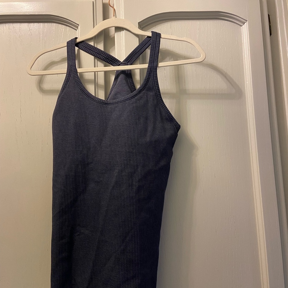 Lululemon Athletica Dark Blue Ribbed Tank